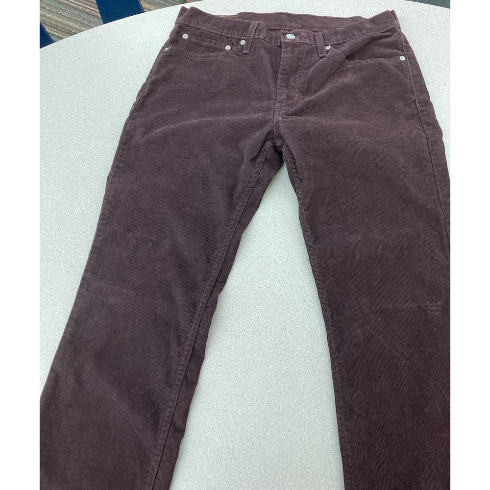 Levis Corduroy Pants Mens 34x28 511 Slim Fit Burgundy